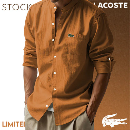CAMICIE IN COTONE E LINO DA UOMO LACOSTE Mb